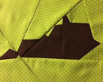 State of Kentucky Paper Pieced Block van Judy Gauthier