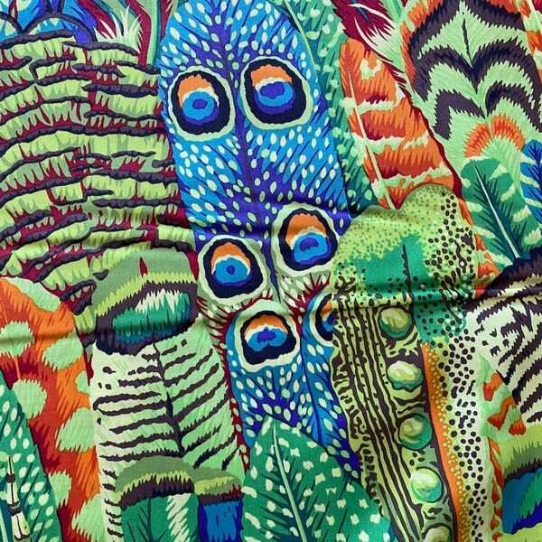Feathers in Lime from the Classics Collection by Philip Jacobs for the Kaffe Fassett Collective of Free Spirit Fabrics