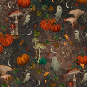 Harvest Haunt by Episodic Drawing for Blank Quilting Mushrooms and Ghosts