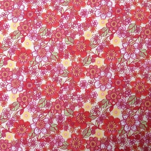 Blossoms in Coral from Garden Delights II by Gray Sky Studio for In the Beginning Fabrics 5GSF-1 image 1