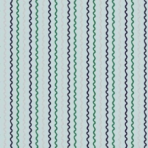 Ribbon Stripe Mint Metallic Fabric by Rifle Paper Co. for RJR Fabrics