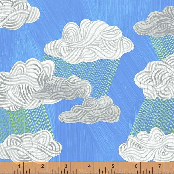 Silver Lining in Cornflower from the Happy Collection by Carrie Bloomston for Windham Fabrics