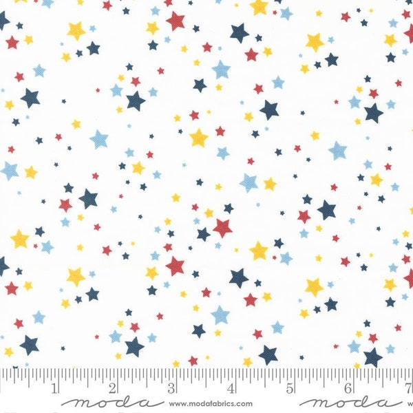Star Player in White from All Star by Stacy Iest Hsu for Moda Fabrics