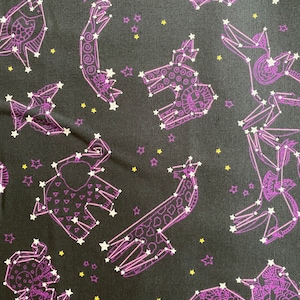 Celestial Magic by Laurel Burch for Clothworks Color Y3165-3 Black Constellations