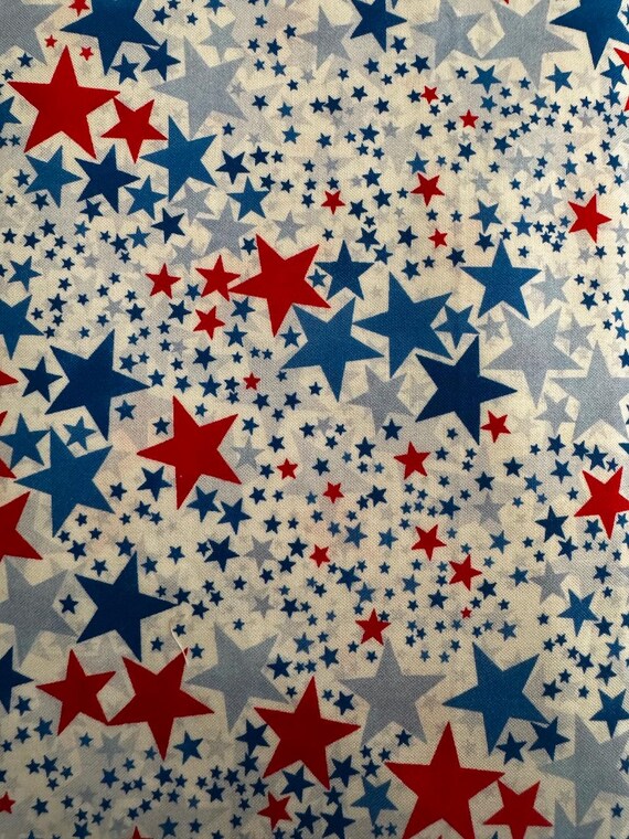 Starlight Patriotic ****7/8 yard remnant**** Wideback Quilting Fabric by Greta Lynn from Kanvas for Benartex 108'' wide