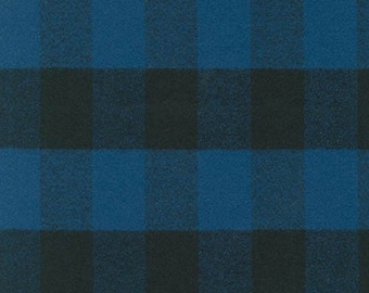 Mammoth Flannel in Blue from Robert Kaufman Fabrics SRKF-14876-4