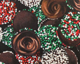 Sweet Holidays by Greta Lynn for Kanvas by Benartex Fabrics Chocolate Nonpareils