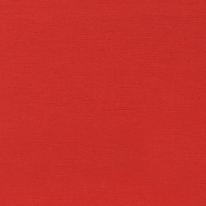 May include: A solid red fabric with a textured weave. The color is a vibrant, warm red, filling the entire frame. The close-up reveals the detailed texture of the material, suggesting a woven textile.