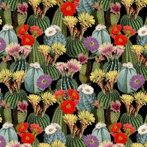 Desert Bloom by Allison Staffin for Blank Quilting Corp. in Blooming Cacti Green