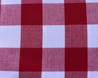 Carolina Gingham 1 inch in Red by Robert Kaufman