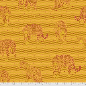 Lil Jaguars from Daydreamer by Tula Pink for Free Spirit Fabrics in Papaya