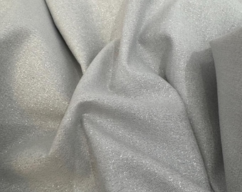 Glimmer Solid  Frost #206410 by Cloud 9 Fabrics with Silver Metallic