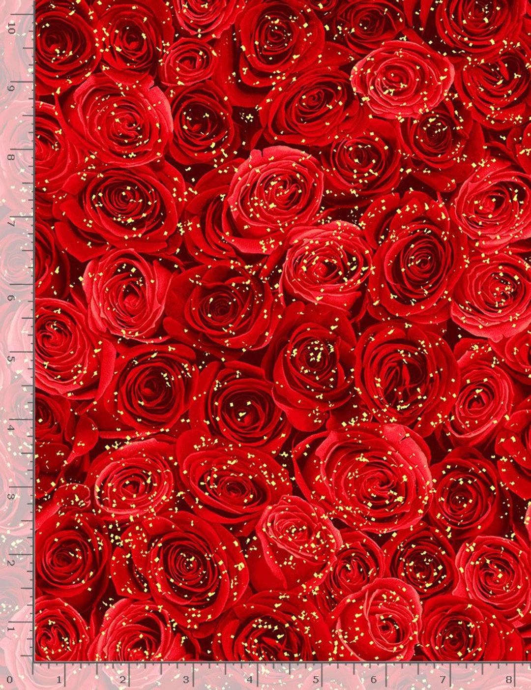 Red Metallic Roses From Timeless Treasures Fabrics - Etsy