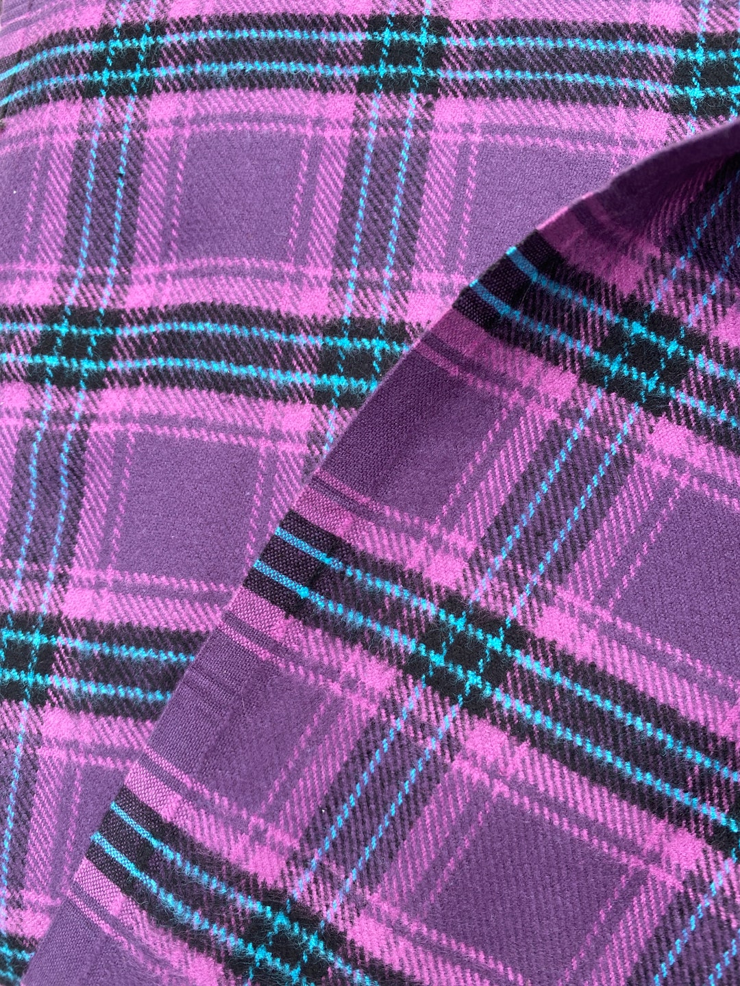 Primo Flannel From Marcus Fabrics Purple Plaid Flannel - Etsy