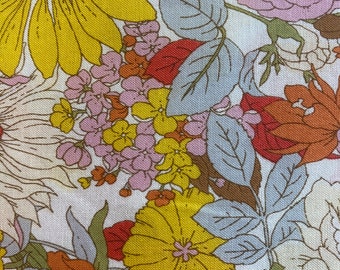 Floral Lawn by Kokka (Very similar to Liberty Prints) Large Blooms on Ivory 5C01