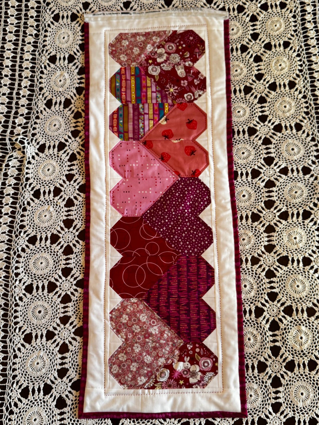 Happy Heart Table Runner Pattern - Etsy