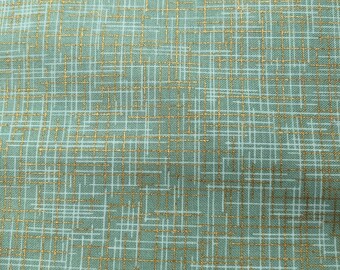 Quilters Linen Metallic by Robert Kaufman Fabrics Forest (color is more like a mint)