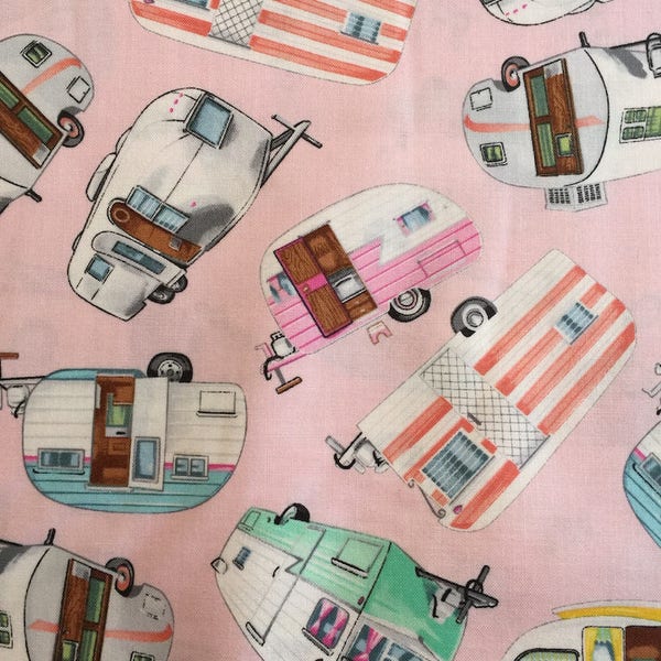 Pink Camper Fabric from Timeless Treasures