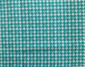 A Cozy Winter by Cherry Guidry of Cherry Blossoms Quilting Studio for Contempo of Benartex Fabrics Houndstooth Turquoise