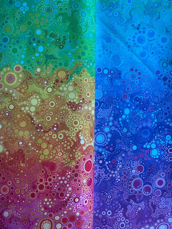 Effervescence Digital Rainbow by Robert Kaufman Fabrics 