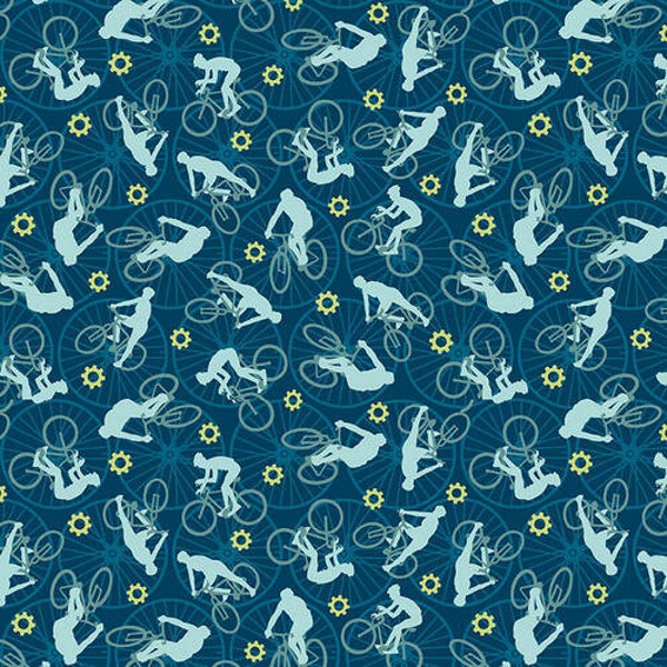 Silent Sports Tossed Bicycles by Judy Gauthier for Studio e Fabrics