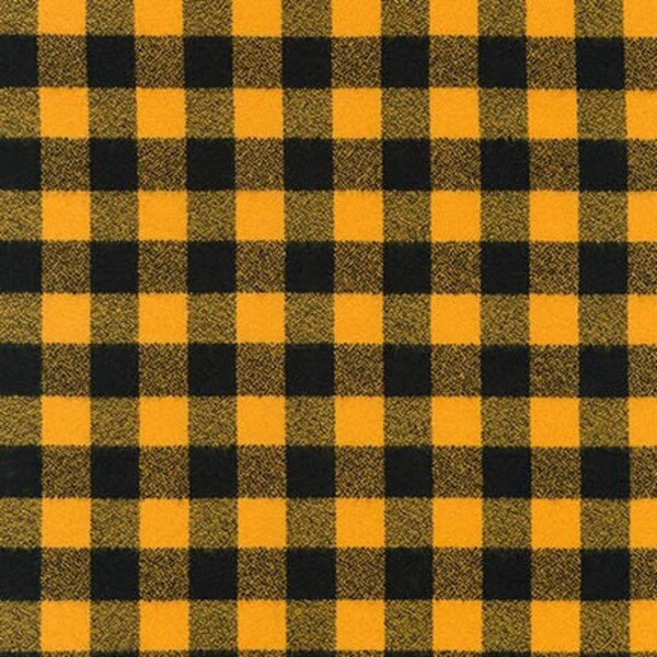 Mammoth Flannel Yellow Small Buffalo Check from Robert Kaufman Fabrics SRKF-16944-5 