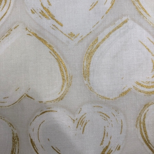 Shiny Objects Good as Gold &quot;Locket&quot; in White by Flaurie and Finch for RJR Fabrics