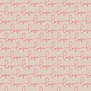 Written Love by Maureen Cracknell for Art Gallery Fabrics from the Open Heart Collection in Soft