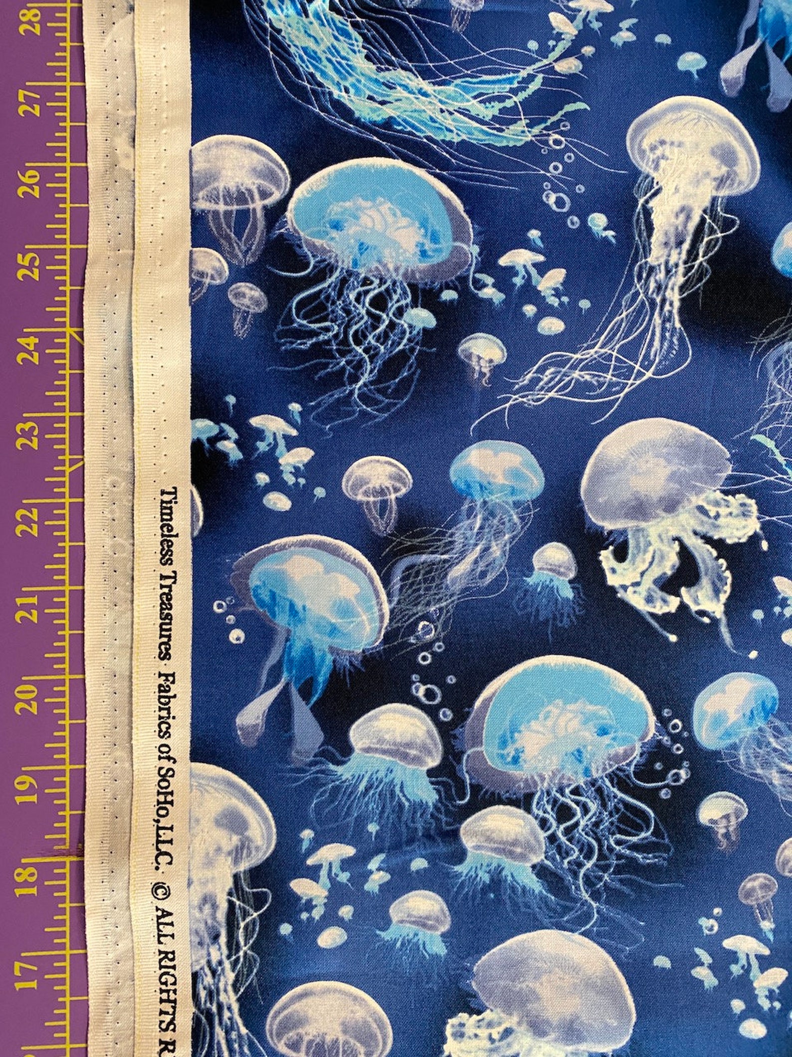 Jellyfish Fabric by Timeless Treasures Fabrics Etsy Canada