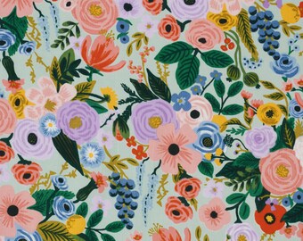 Garden Party in Mint by Rifle Paper Co from Wildwood Collection for Cotton+Steel RP-100-MI8
