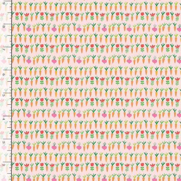 Rows of Cute Carrots from Timeless Treasures Fabrics