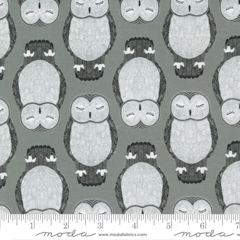 Nocturnal by Gingiber for Moda Fabrics Owls on Raincloud