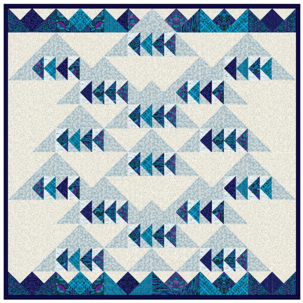 Geese  in the Mountains Quilt Pattern by Judy Gauthier