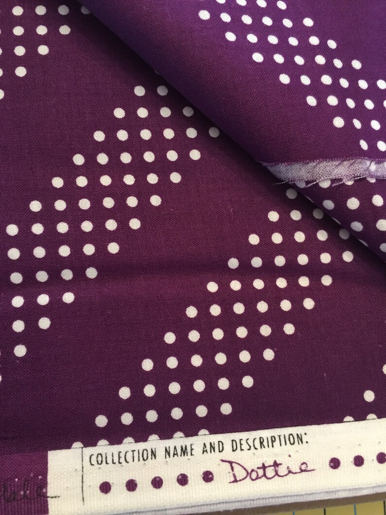 Cotton and Steel Basics Purple Dottie by Rashida Coleman Hale Etsy