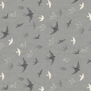 Hedgerow - Swallows in Grey Hedgerow - Swallows in Grey