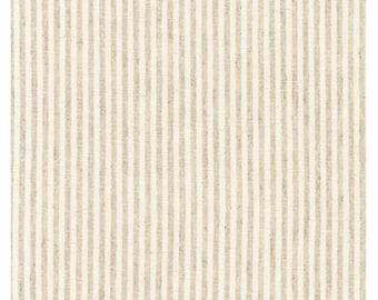 Essex Yarn Dyed Classic Woven in Natural Stripe by Robert Kaufman