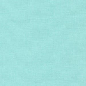 May include: A solid, light turquoise fabric with a subtle woven texture. The fabric has a consistent color and a slightly matte finish, suitable for various crafting and sewing projects.