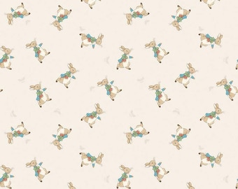 The Tale of Peter Rabbit Peter in Toss Cream for Riley Blake Designs