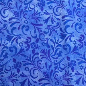 The Night before Christmas Shorelights Scroll Blue by Jim Shore for Benartex Fabrics