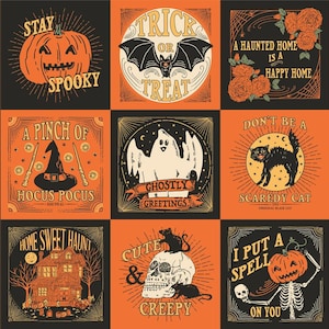 Home Sweet Haunt Panel by Stacy Iest Hsu for Moda Fabrics