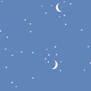 Moon and Stars in Blue B1 by Andover Fabrics