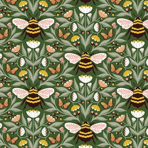 Bee-Utiful - Jade - Honey Garden - Juliana Tipton - Cloud 9 Fabrics - Poplin Bee-Utiful - Jade - Honey Garden - Juliana Tipton - Cloud 9 Fabrics - Poplin