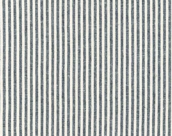 Essex Yarn Dyed Classic Woven in Indigo Stripe by Robert Kaufman