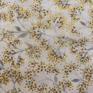 Silverstone from the Wishwell Collection by Robert Kaufman Fabrics Gold Metallic in Stone