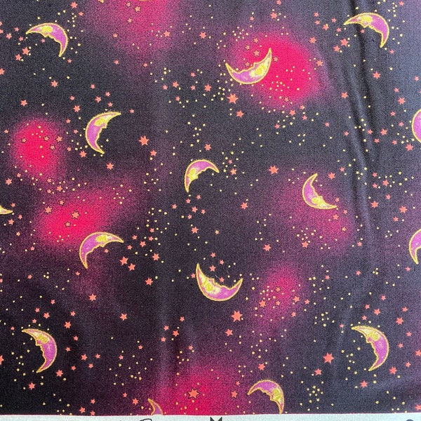 Celestial Magic by Laurel Burch for Clothworks Color Y3164-3M Black Metallic