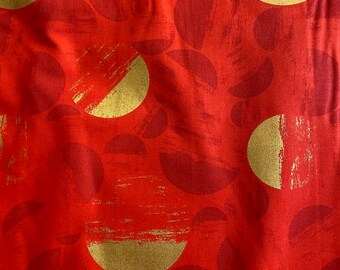Brushy in Tomato by Vanessa Lillrose & Linda Fitch of Wishwell for Robert Kaufman Fabrics