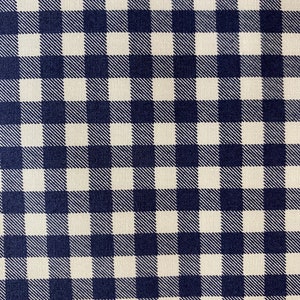 Printed Gingham Check in Navy for Sevenberry Fabrics