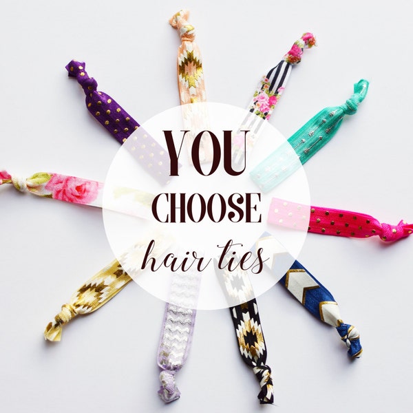 Elastic Hair Ties//Creaseless Hair Ties//You Choose Colors//Everyday Elastic Hair Ties//No Crease Hair Ties