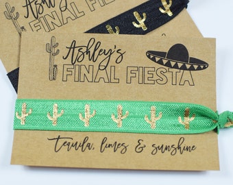 Bachelorette Party Favors//Final Fiesta//Fiesta Theme Bachelorette Party//Elastic Hair Tie//Creaseless Hair Tie