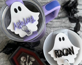 Stanley Tumbler Accessories Halloween - Ghost Tumbler Custom Name Tag –  Festive Gal